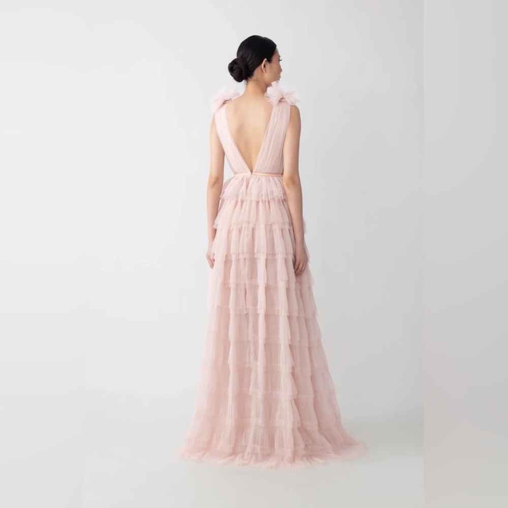Sau Lee Sabrina Tulle Gown in Dusty Pink Rose 4 - Picture 9 of 9